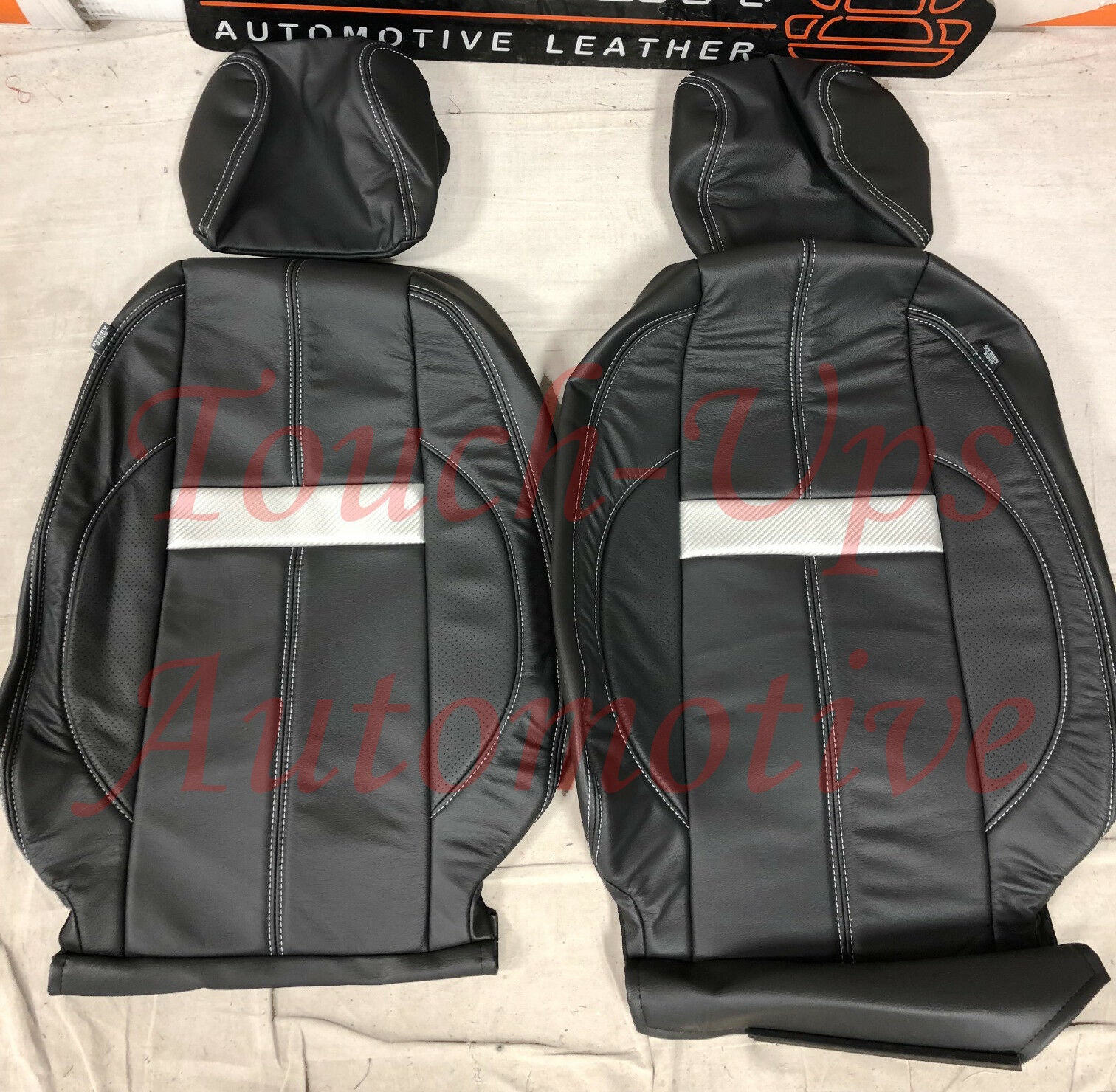 2007-2013 Chevrolet Silverado LT Crew Cab Black Nickle Katzkin Leather Seat Covers Kit