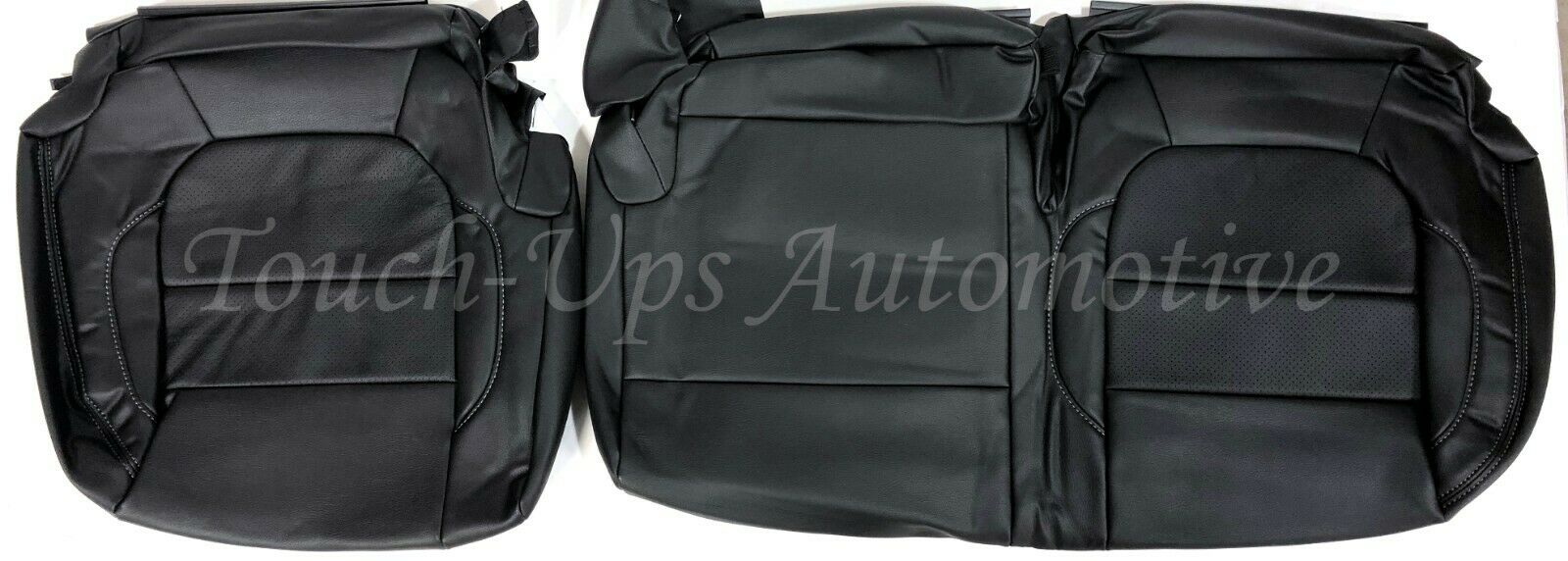 2019-20 Silverado Double Cab WT Custom KATZKIN Leather Seat Covers Kit Black