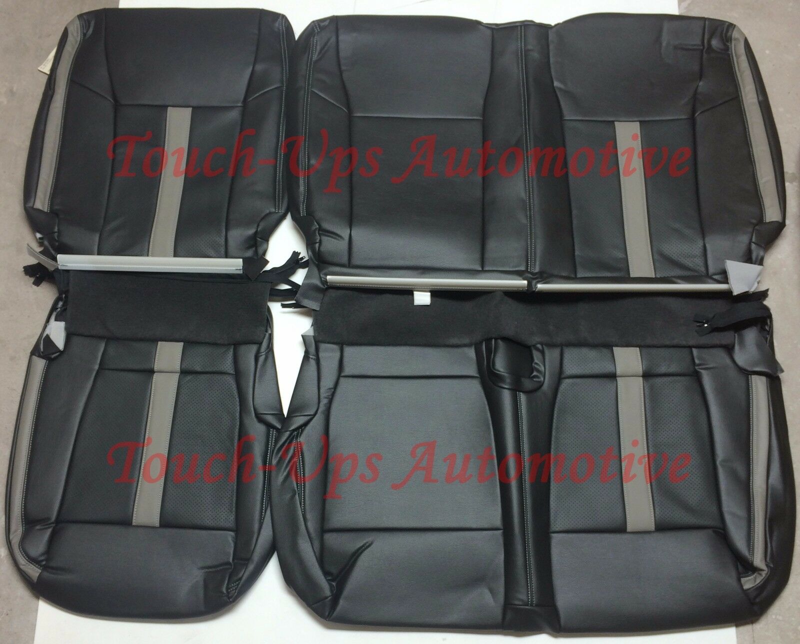 2019 2020 Ford F-250 XLT Super Crew KATZKIN Leather SEMA Black Gray F250 Buckets