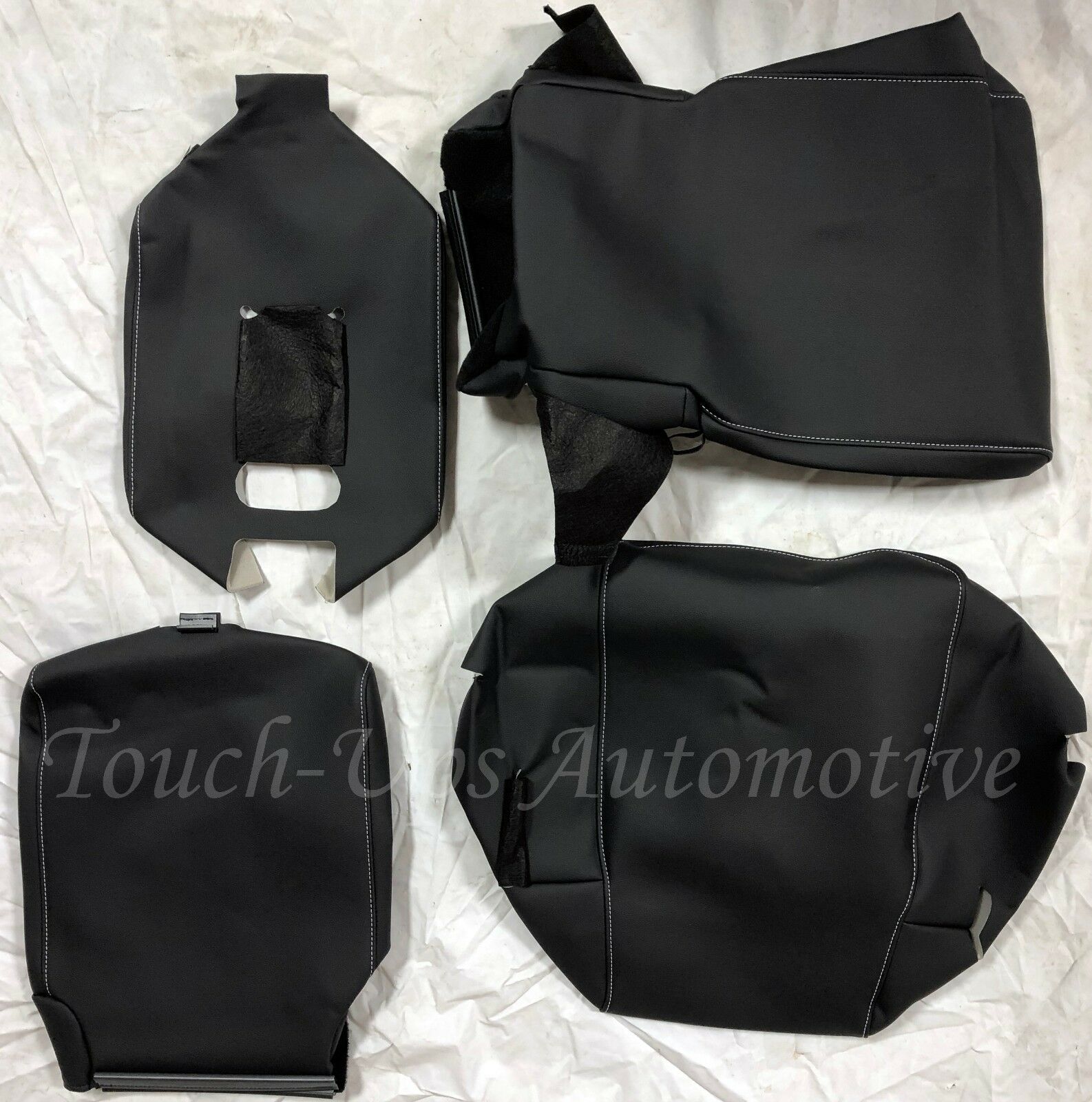 2014-2018 Chevrolet Silverado Crew Cab LT Alea Black Leather Seat Covers Custom