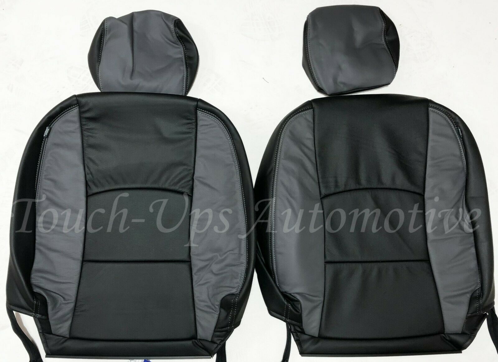 2013-2018 Dodge Ram Crew Cab Black Diesel Gray Lapis Leather Seat Covers 2 tone