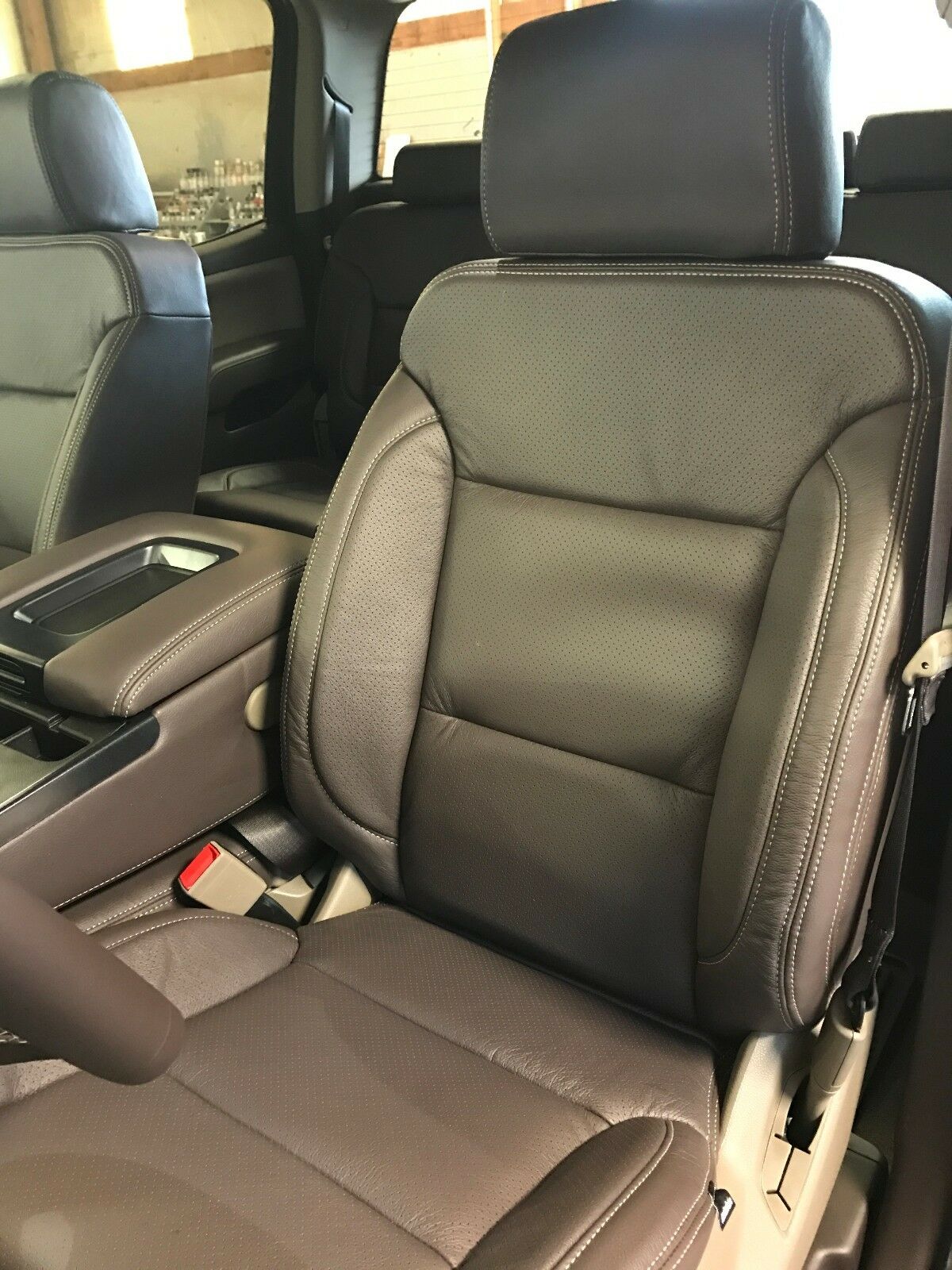 2014-2018 Silverado Crew Cab KATZKIN Cocoa Dune Leather Seat Covers Kit Java