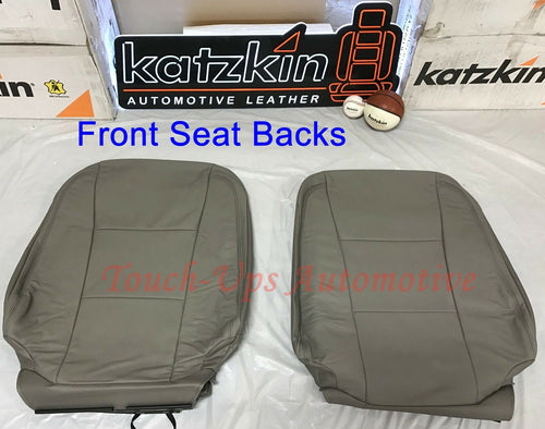 2017-2018 Ford F-250 XLT Super Crew Cab KATZKIN Leather Seat Medium Earth Gray