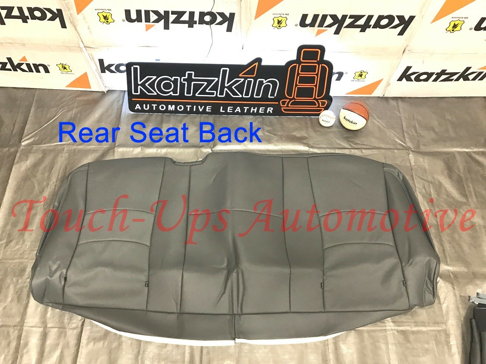 2013-2018 Dodge Ram Crew Cab KATZKIN Diesel Gray Leather Seat Cover Kit Jump 2pc