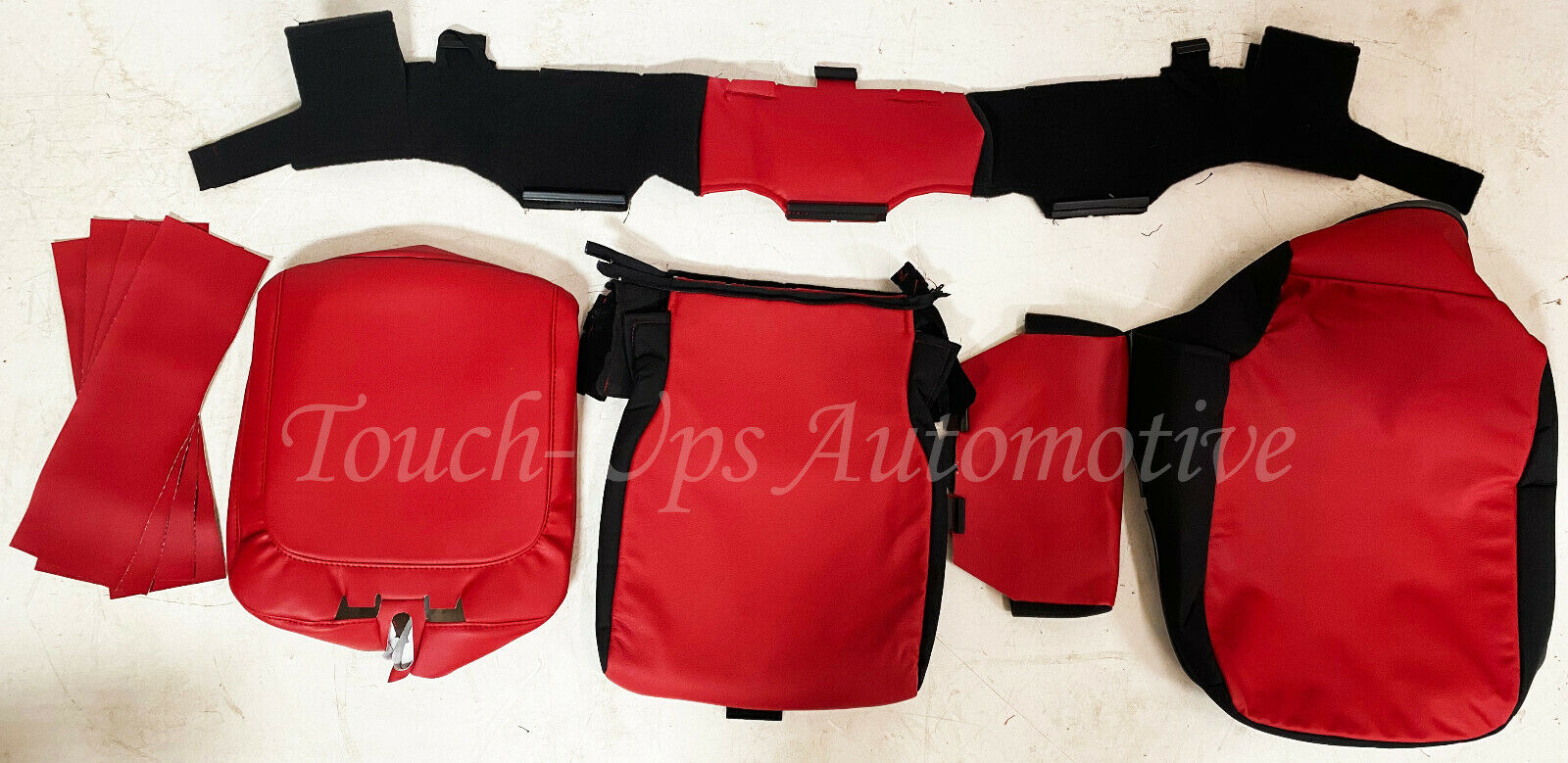 2019-2022 Ram Crew Cab 2500 Big Horn KATZKIN Red Leather Seat Covers Kit