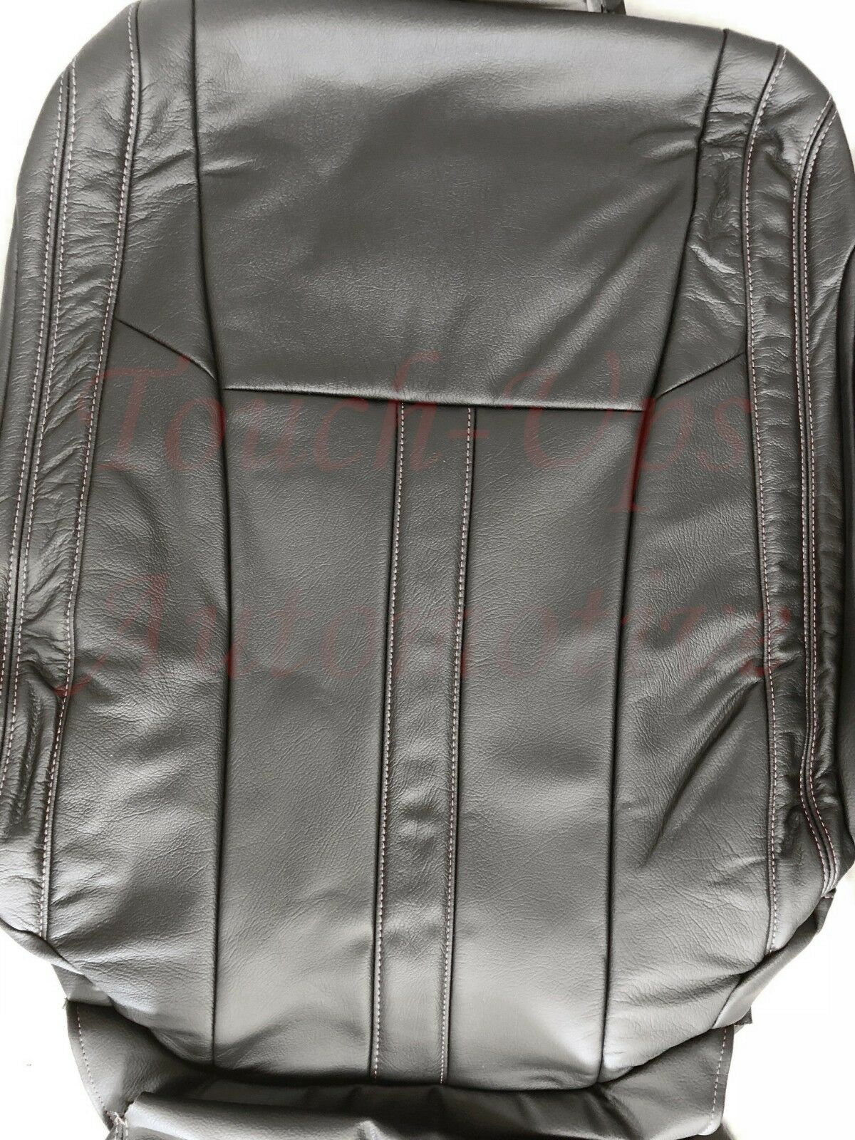 2015-2018 F-150 XLT SuperCrew KATZKIN Black Gray Stitching Leather Seat Covers