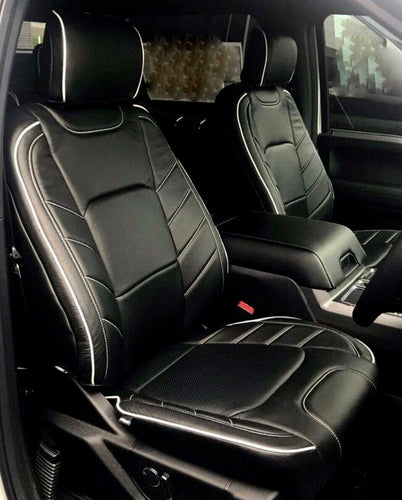 2015-2018 F-150 XLT SuperCrew KATZKIN Leather Seat Covers LIMITED Black Pearl