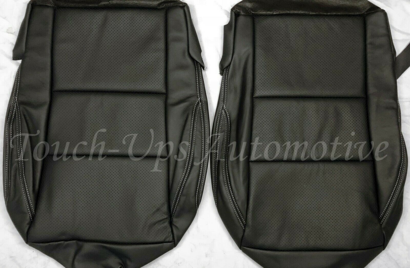 2016-2020 Tacoma Double Cab ALEA Black Silver Leather Seat Covers Kit Perforated