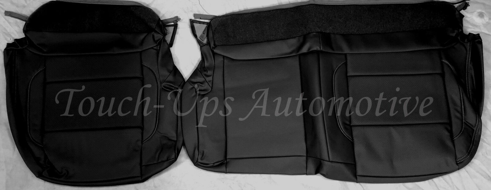 2014-2018 Chevrolet Silverado LT DOUBLE Cab KATZKIN Black Leather Seat Covers