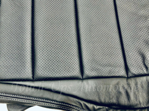 2015-2020 Ford Mustang GT V6 Convertible ALEA Black Leather Seat Covers Kit