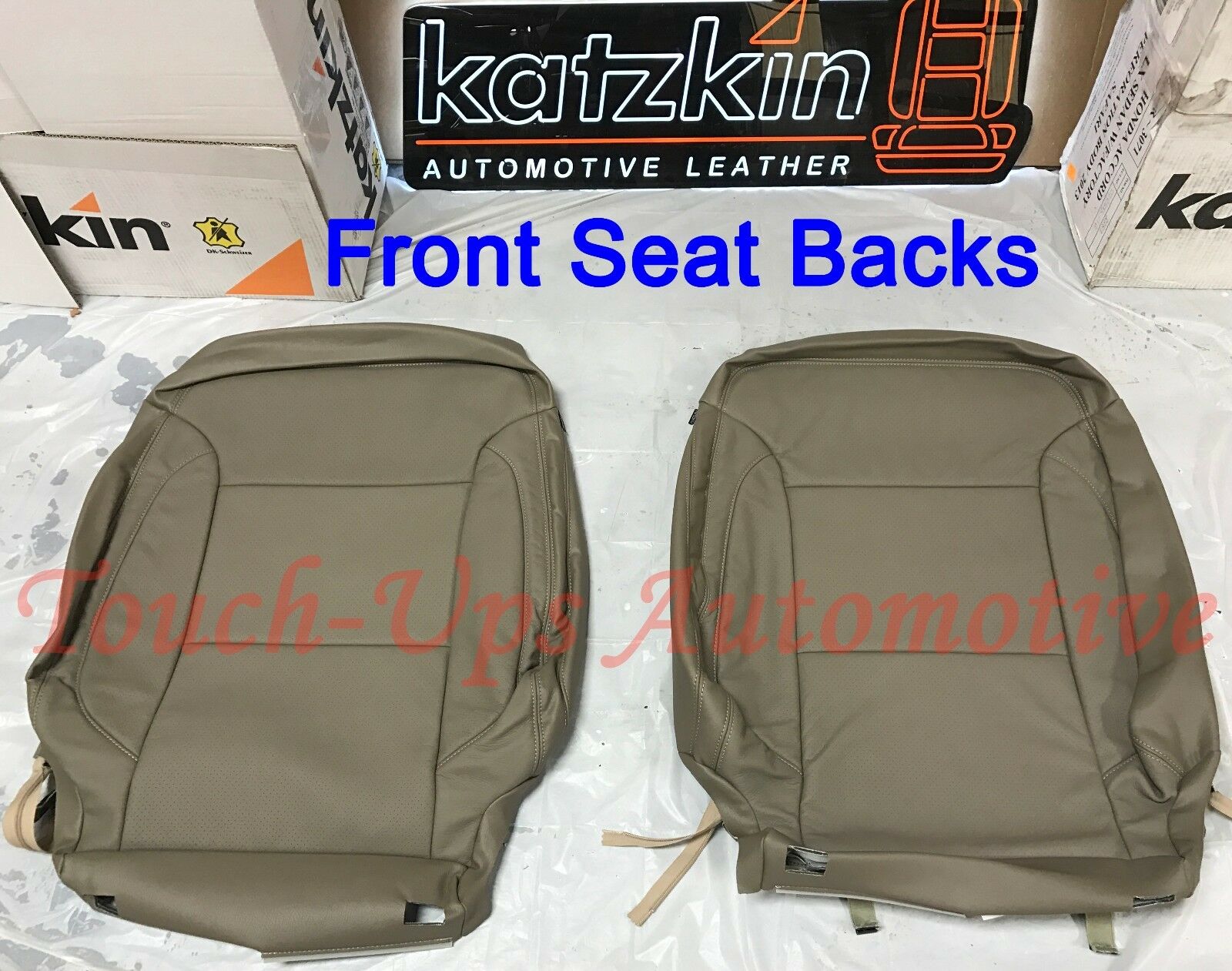 2014-2018 Silverado Crew Cab LT Katzkin Cocoa Dune Leather Seat Covers Replace