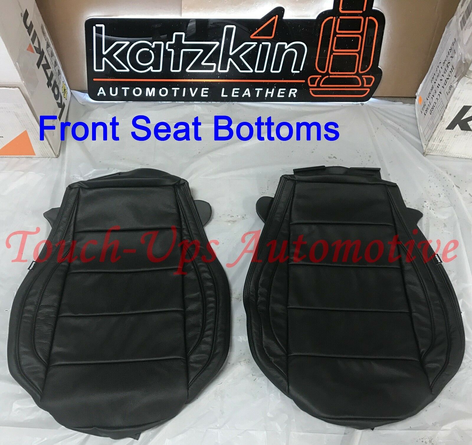 2015-2020 Ford Mustang GT V6 Eco Coupe KATZKIN Black Leather Seat Covers Kit