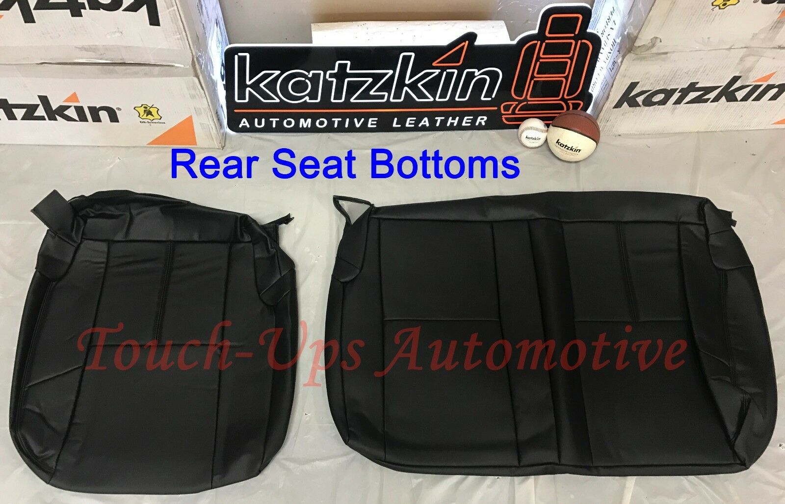 2010-2013 Chevrolet Silverado WT Crew Cab Katzkin Black Leather Seat Covers Kit
