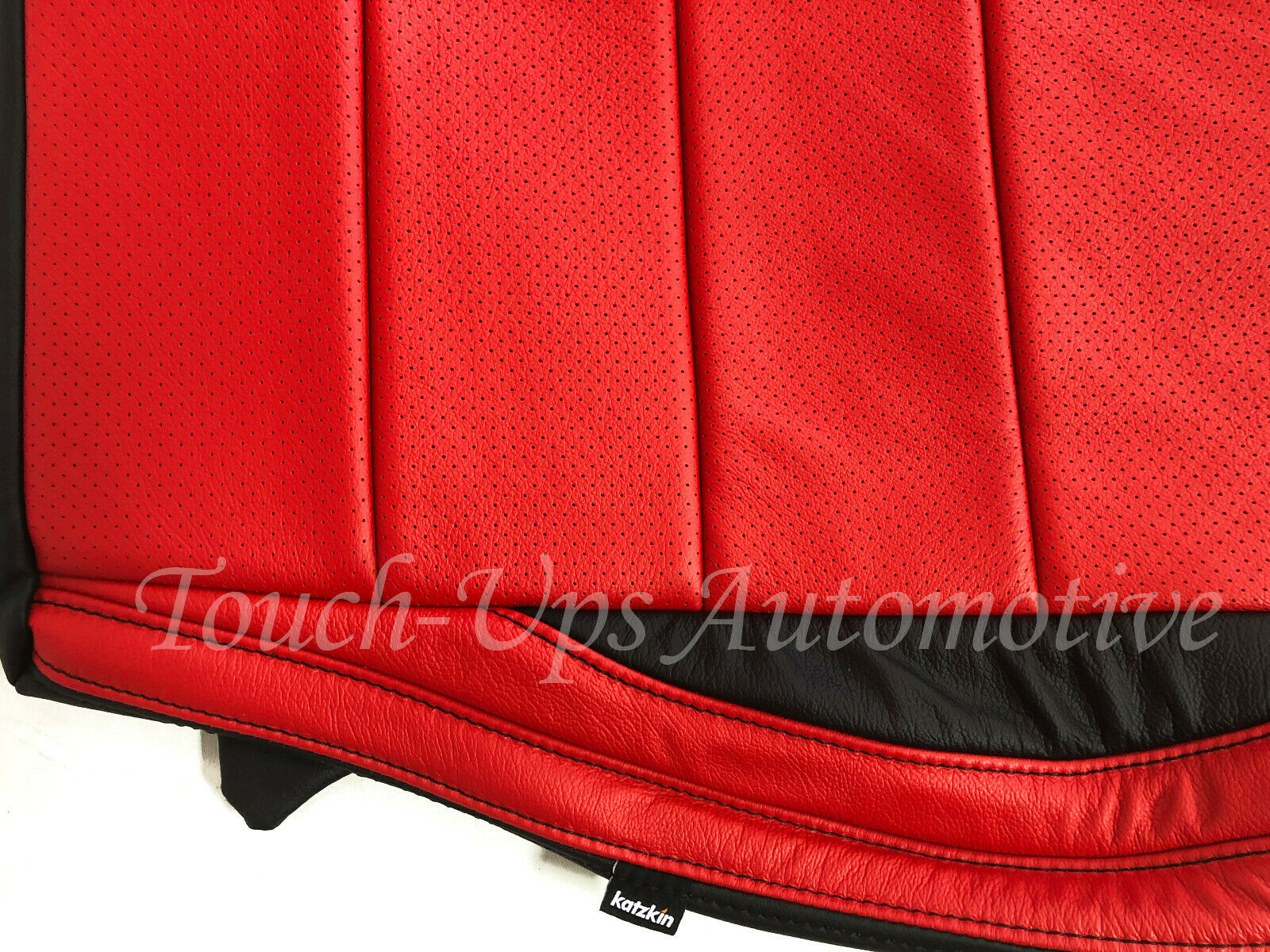 KATZKIN Leather Seat Kit for 2015-2020 Ford Mustang Coupe V6 GT Black Salsa Red