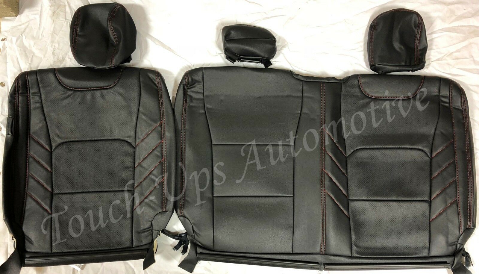 2015-2018 Ford F-150 XLT Super Crew KATZKIN Leather Seats NEW LIMITED Black Red