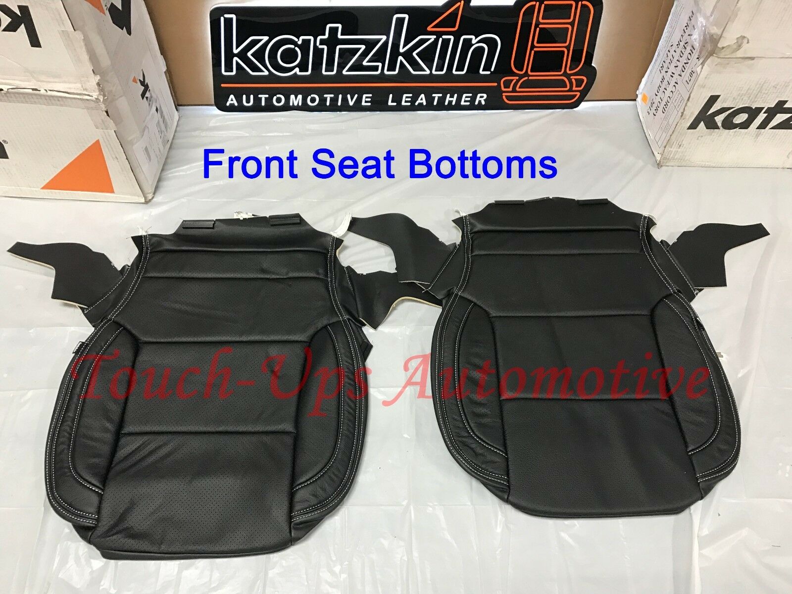 2015-2020 GMC Yukon KATZKIN Black Perforated Leather Seat Covers 3 Three Row Kit
