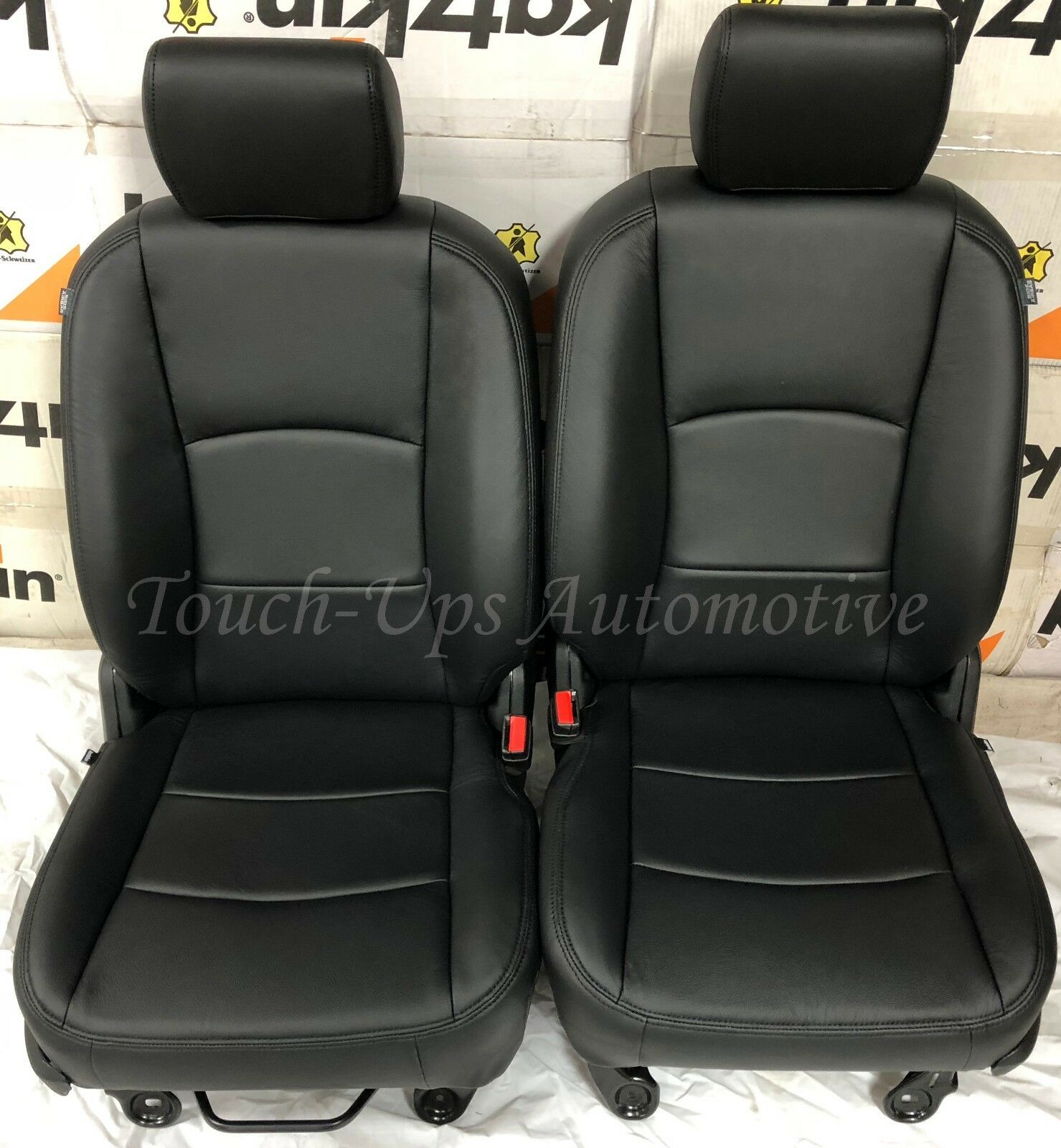 2013-2018 Dodge Ram Crew Cab Black Katzkin Leather Seat Covers Kit 3 piece Jump