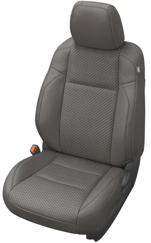 2016-2020 Toyota Tacoma Double Cab ALEA Cement Gray Leather Seat Covers Perfed