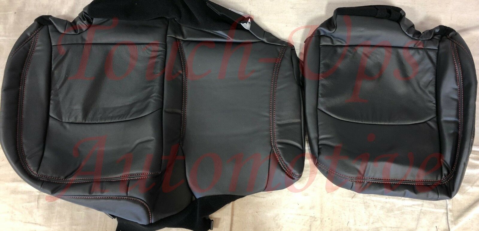 2018-2021 Jeep Wrangler Rubicon 4dr JL KATZKIN Black Red Leather seat Cover Kit