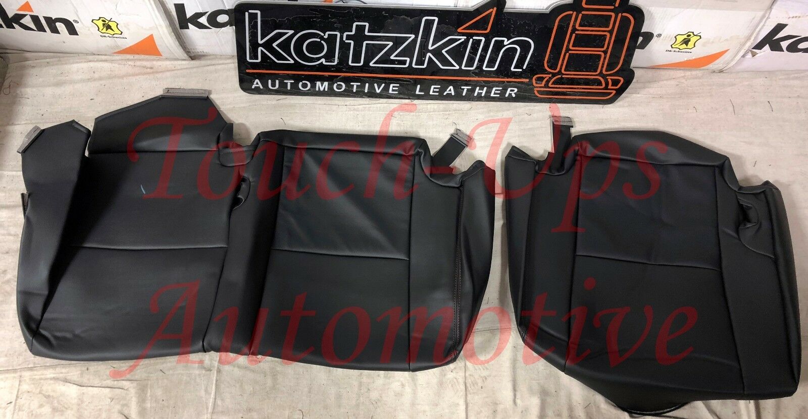 2007-2013 Toyota Tundra CrewMax KATZKIN Black RED Leather Seat Covers Replace