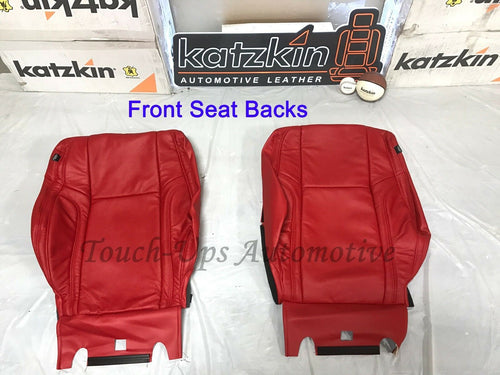 2015-2019 Dodge Challenger SXT RT Custom Design KATZKIN Leather Seat Covers Red