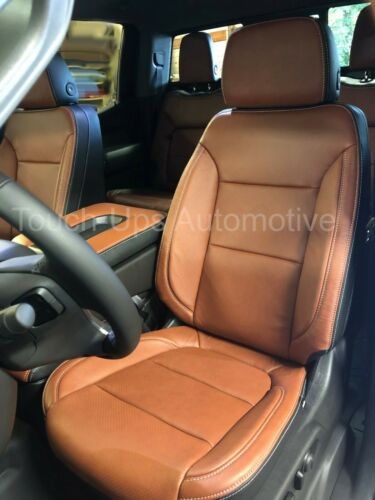 2019-2022 Silverado Double or Crew Cab LT Katzkin Leather Seat Covers Mahogany Trail Boss