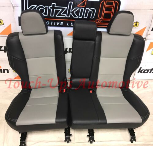 2013-2018 Toyota Rav4 XLE KATZKIN Leather Seat Covers Kit Two Tone Black Gray