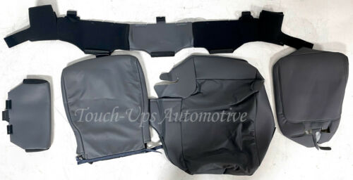 13-18 Dodge Ram Crew or Quad Cab Diesel Gray with Black Katzkin Leather Seat Covers Logos