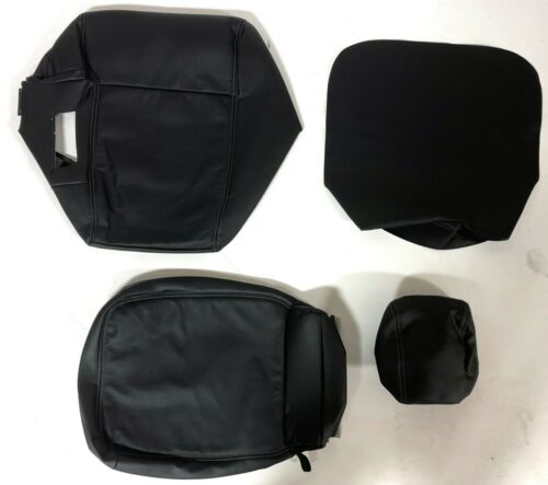 2019-20 Ford F-250 XLT SuperCrew KATZKIN Leather Seat Covers Black Gray Jumpseat