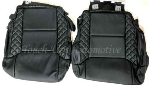 2014-2021 Toyota Tundra CrewMax ALEA Diamond Edition Leather Seat Covers Black