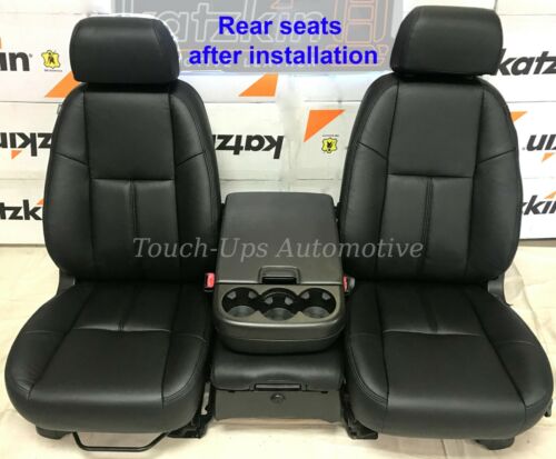 2010-2013 Chevrolet Silverado LT Crew Cab Black Katzkin Leather Seat Covers Kit
