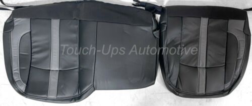 13-18 Dodge Ram Crew Cab KATZKIN Black and Diesel Gray Leather Seat Covers Logos