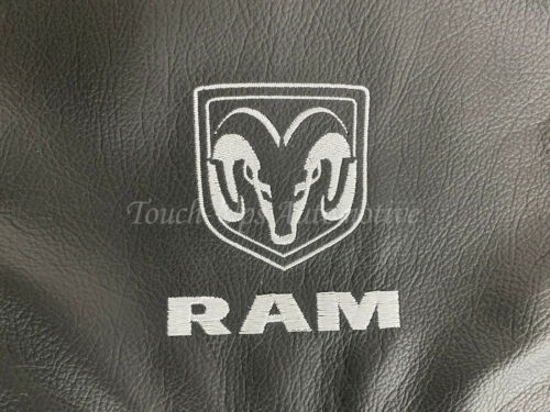 2013-2018 Dodge Ram Crew Cab KATZKIN Saddleback Black Outlaw Leather seats Logo