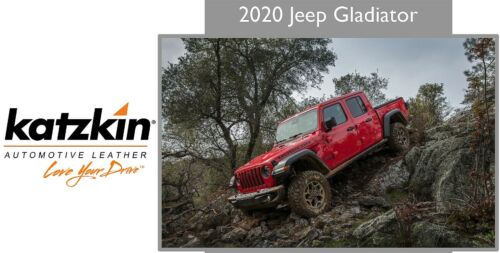 2020 Jeep Gladiator Overland Sport KATZKIN Black Silver Leather Seat Covers Kit