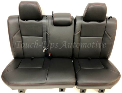 KATZKIN Black Red Leather Seat Covers for 2016-2021 Toyota Tacoma DOUBLE Cab