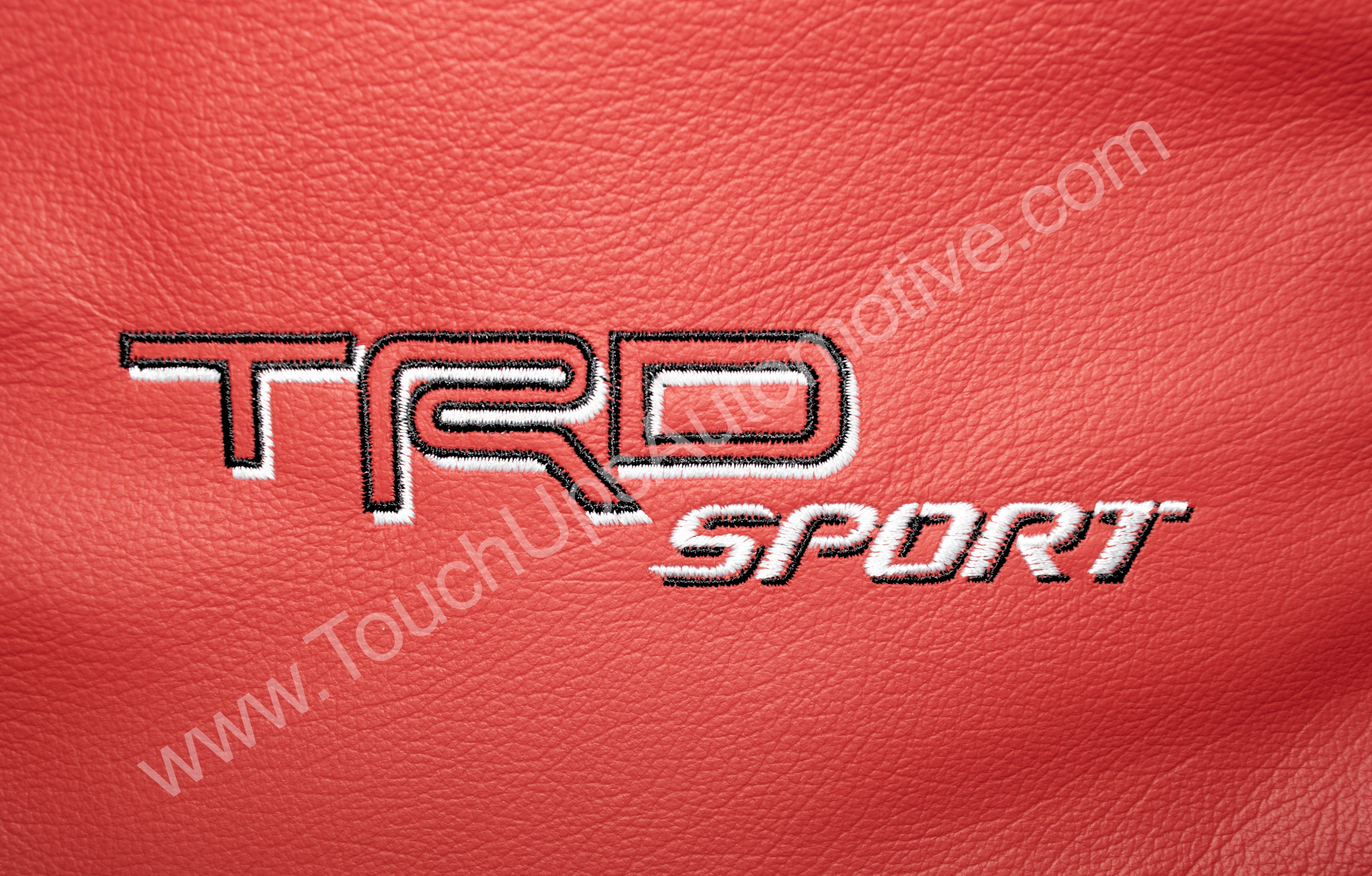 2016-2022 Toyota Tacoma DOUBLE Cab Leather Seat Covers Black Red TRD Sport Logo