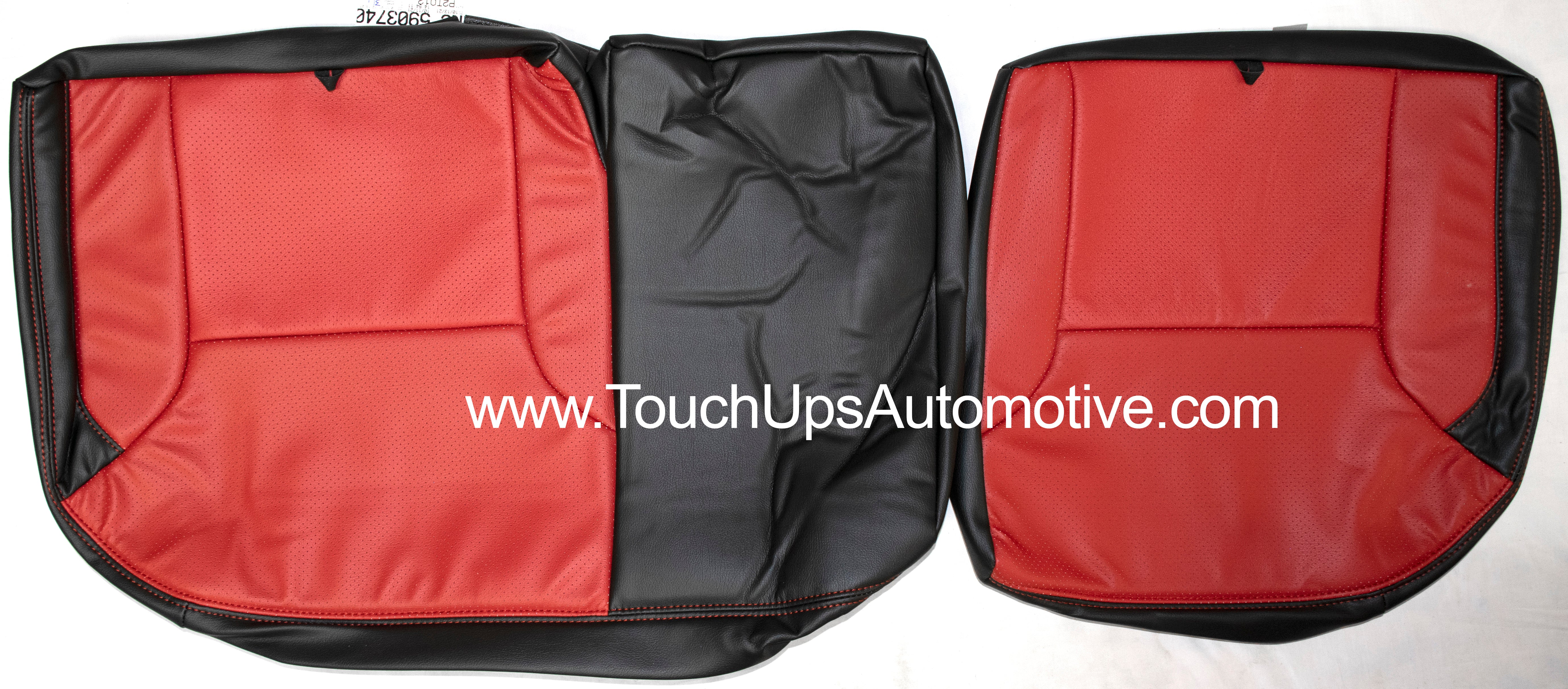 2016-2022 Toyota Tacoma DOUBLE Cab Leather Seat Covers Black Red TRD Sport Logo