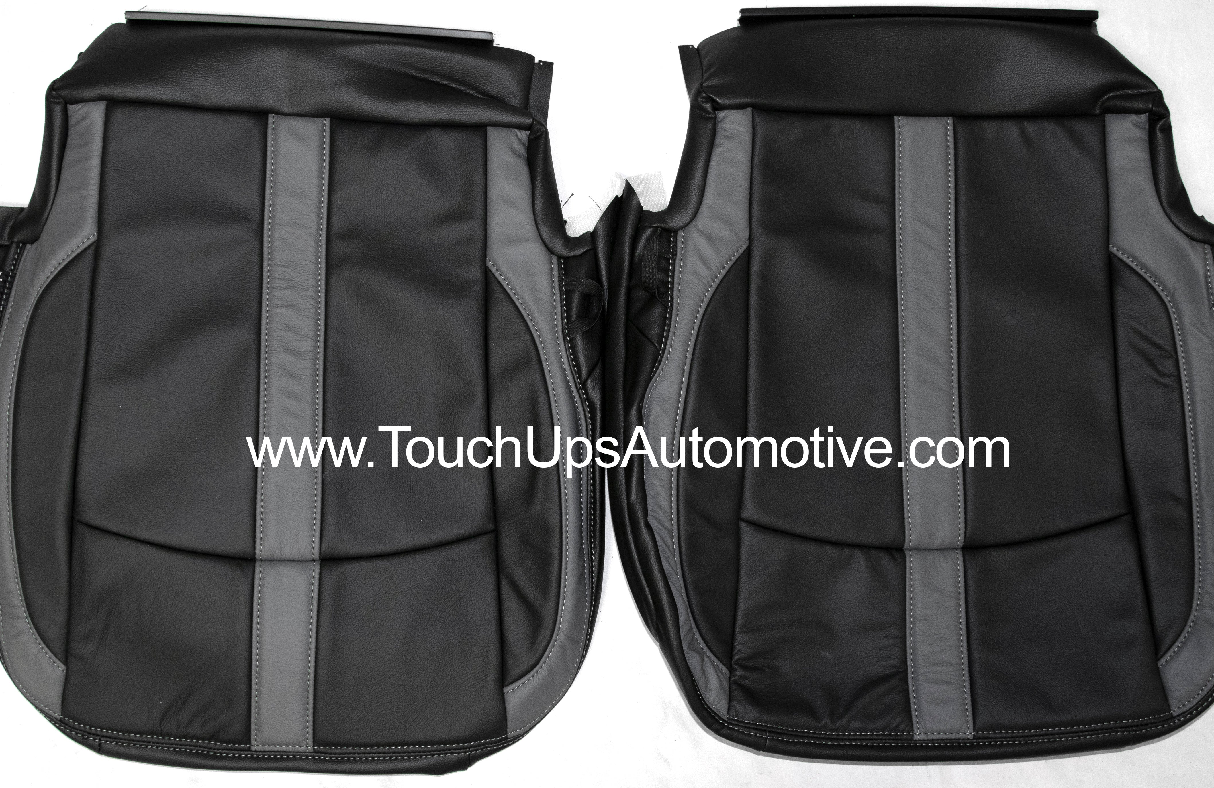 13-18 Dodge Ram Crew or Quad Cab Black Diesel Gray accents Katzkin Leather Seat Covers