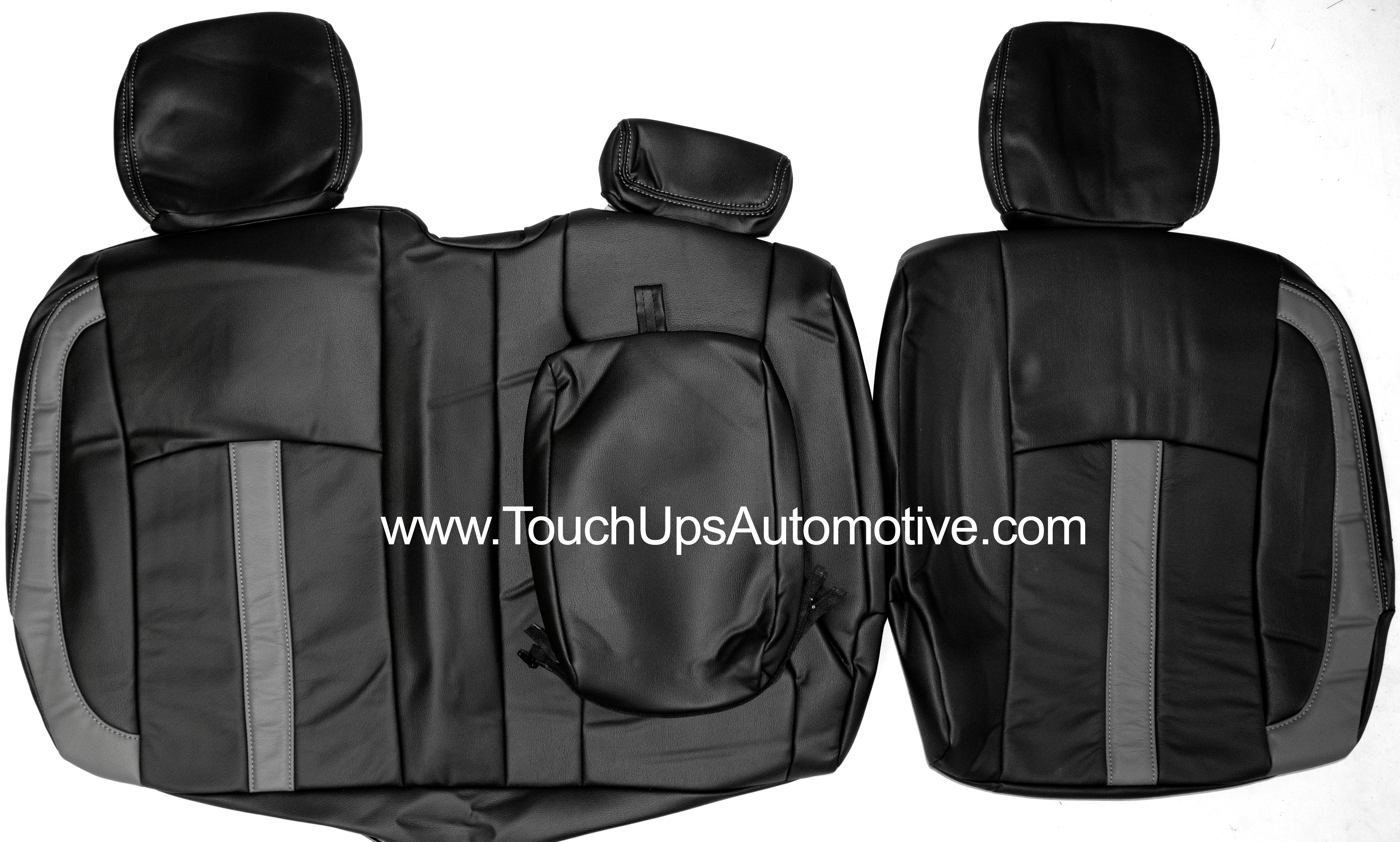 13-18 Dodge Ram Crew or Quad Cab Black Diesel Gray accents Katzkin Leather Seat Covers