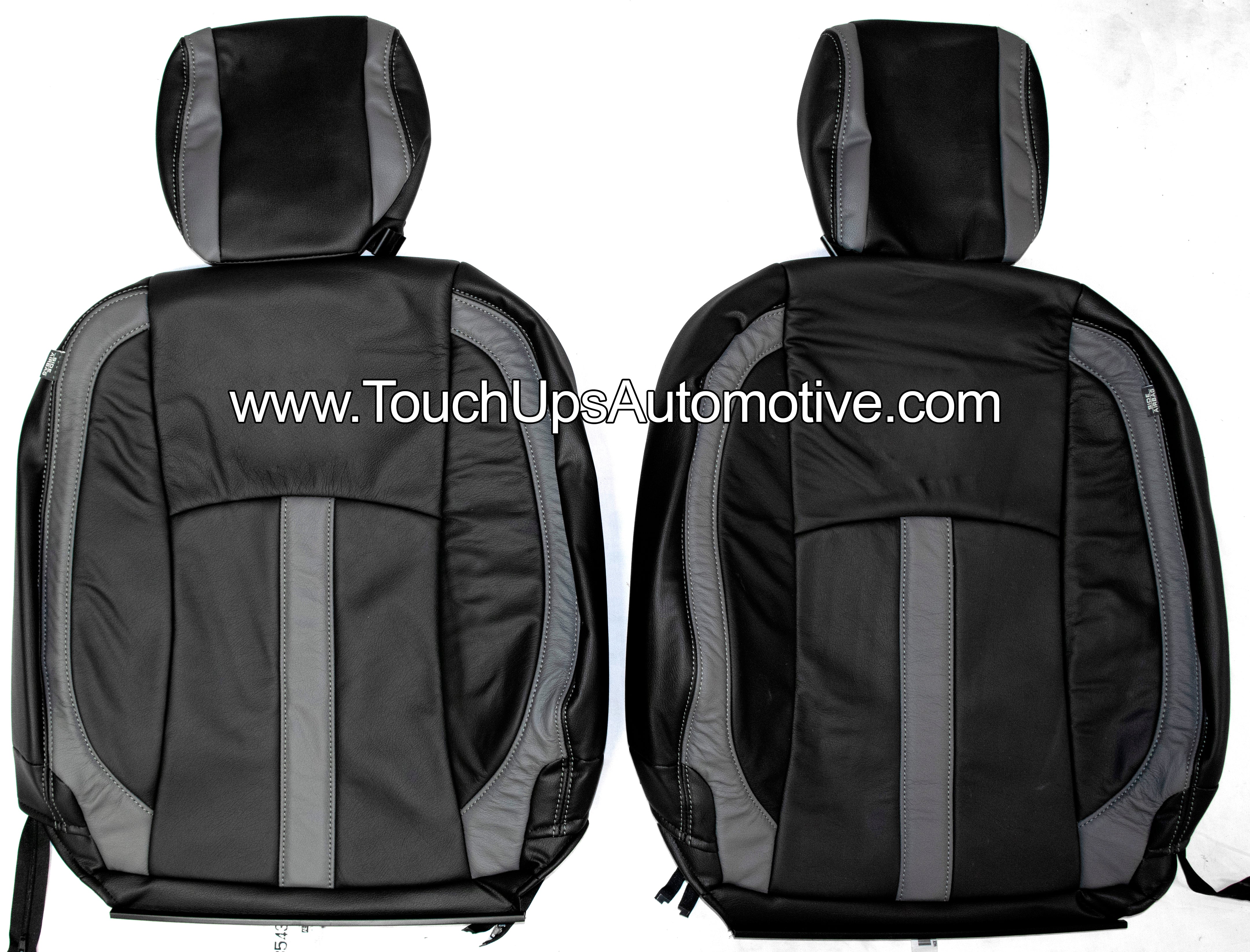 13-18 Dodge Ram Crew or Quad Cab Black Diesel Gray accents Katzkin Leather Seat Covers