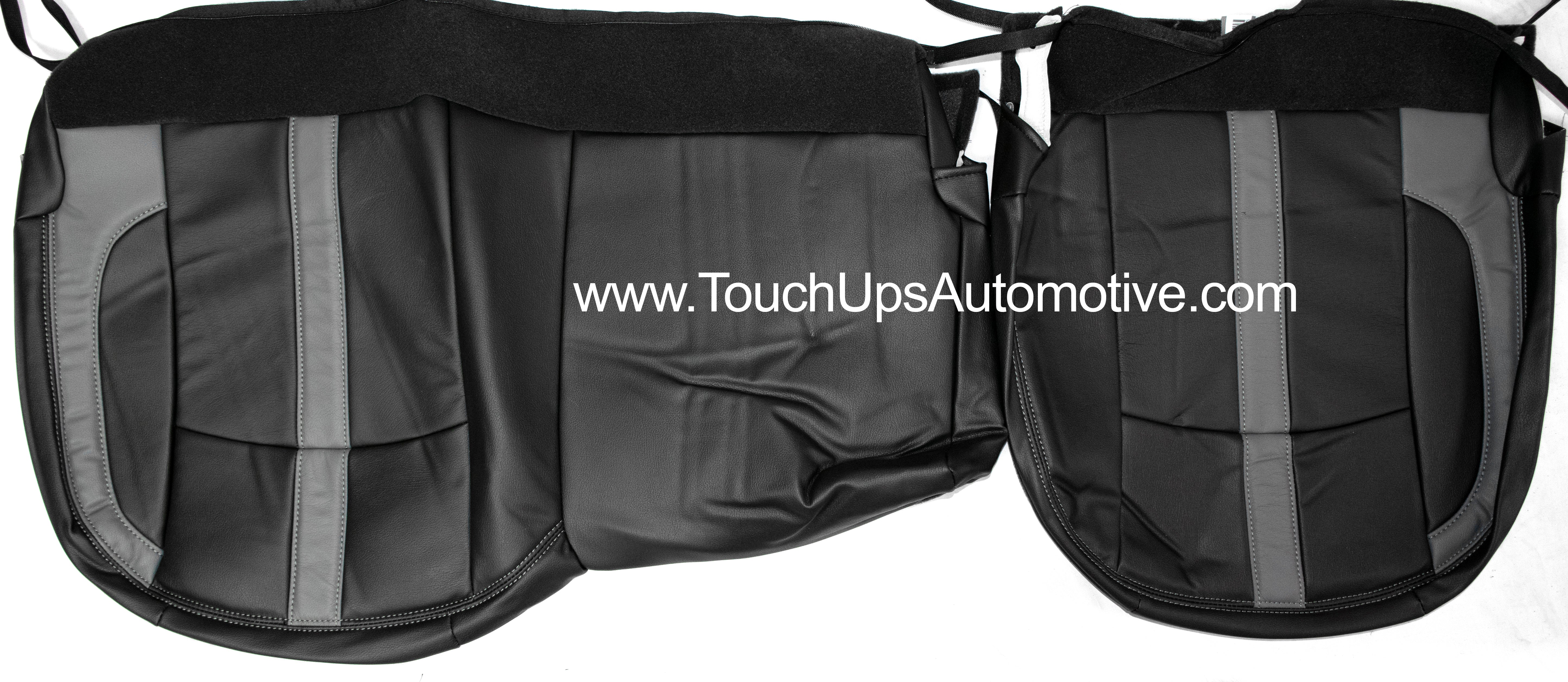 13-18 Dodge Ram Crew or Quad Cab Black Diesel Gray accents Katzkin Leather Seat Covers